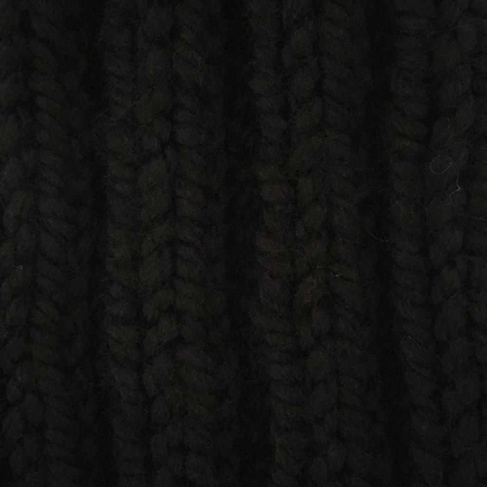 Cai Cap Co Winter Knit Beanie Black with Pom Pom - Picture 5 of 5